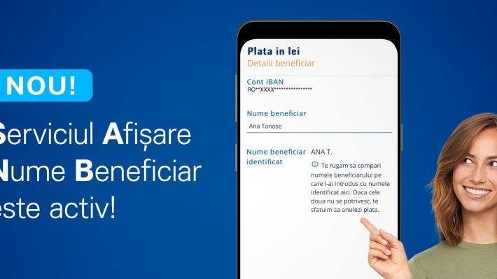 Alpha Bank lansează serviciul afișare nume beneficiar în aplicația de banking