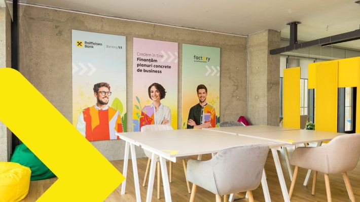 Spații de lucru în 5 orașe, pentru antreprenori români, de la factory by Raiffeisen Bank