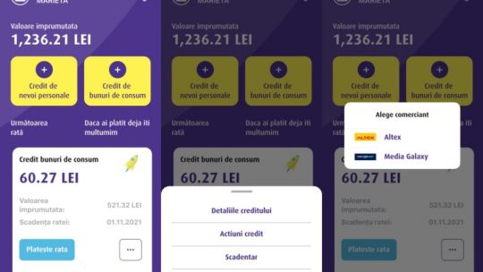 Credex lansează creditul de nevoi personale 100% online în aplicația mobilă