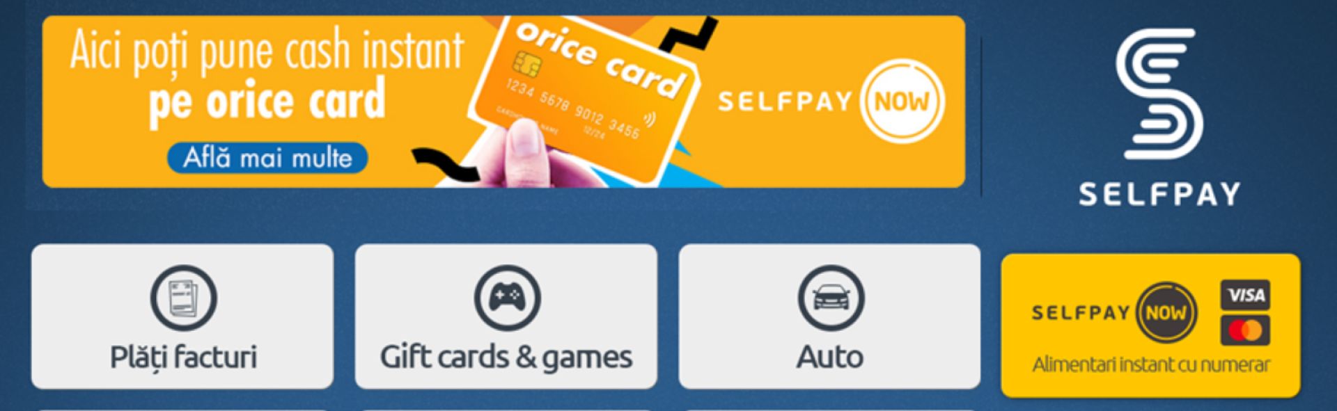 Serviciu de depunere numerar pe card lansat de SelfPay