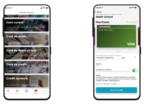 UniCredit Bank lansează cardurile de debit virtuale pentru clienți persoane